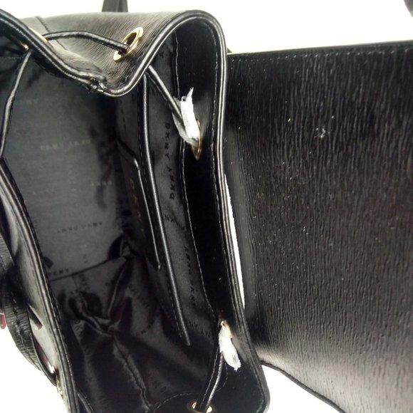 DKNY Backpack Small Leather Lex Convertible Butterfly Book Bag - Black main image 9